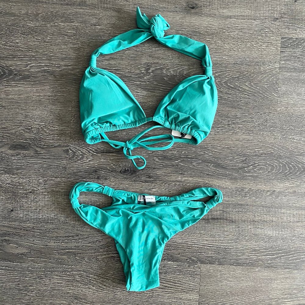 NWT Lenny Niemeyer Triangle Bikini w cheeky bottoms